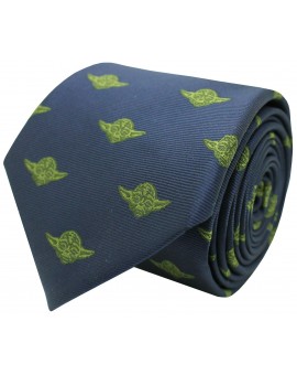Navy blue Yoda Star Wars silk tie