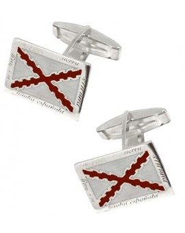 Gemelos para camisa Cruz de Borgoña PLATA de ley 925