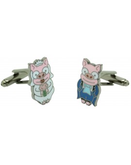 Gemelos para camisa cerditos boda Simpsons