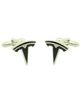 Gemelli da polso Tesla neri all'ingrosso