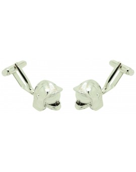 Gemelos para camisa casco de Bomberos 3D - acero