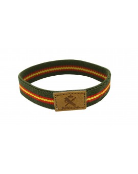 Bracelet with elastic green Spain flag Civil Guard