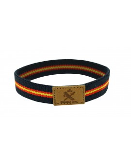 Pulsera con bandera España elástica azul - Guardia Civil