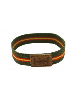 Pulsera con bandera España elástica verde - Legión