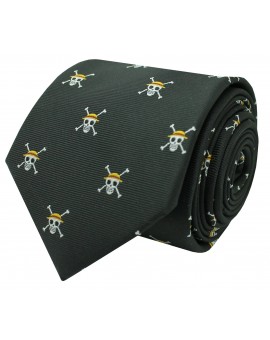 One Piece silk necktie black