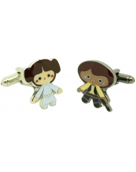 Gemelos para camisa Princesa Leia y Han Solo Star Wars