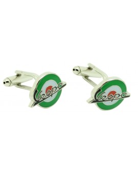 Green Mod Vespa Cufflinks 