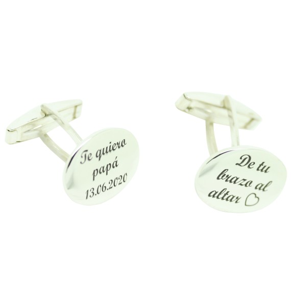 Personalized Cufflinks I love you Dad & From your arm to the altar Silver 925