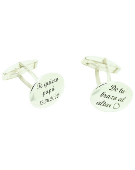 Personalized Cufflinks I love you Dad & From your arm to the altar Silver 925