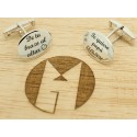 Personalized Cufflinks I love you Dad & From your arm to the altar Silver 925