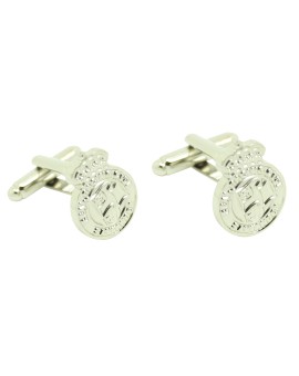 Racing Santander silver shirt cufflinks