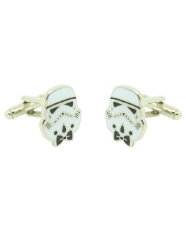 Stormtrooper shirt cufflinks with bow tie