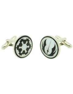Boutons de manchette Star Wars Symbole de l'Ordre Jedi et de l'Empire