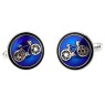 Boutons de manchette Vélo Classic Blue pour chemise en gros