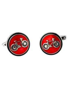 Boutons de manchette Vélo Classic Red pour chemise en gros