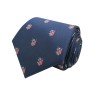 Cravatta blu navy con stemma Atlético Madrid all'ingrosso