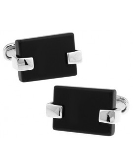 Black Catseye Rectangle Cufflinks 