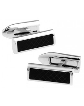 Black Rectangle Cufflinks 