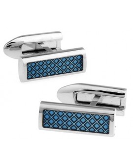 Blue Rectangle Cufflinks 