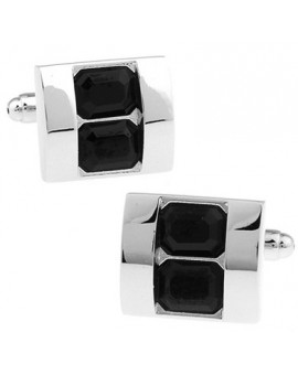 Black Crystals Cufflinks 