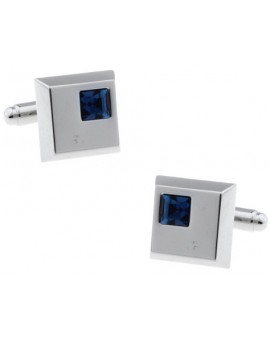 Navy Crystal Cufflinks 