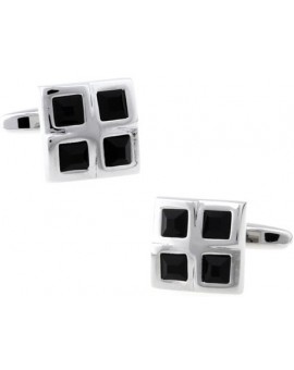 Black Checkered Cufflinks 