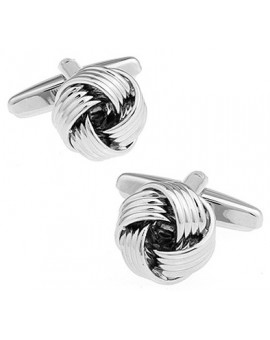 Ribbed Rail Knot Cufflinks 