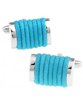 Gemelos Cuerda Azul Turquesa