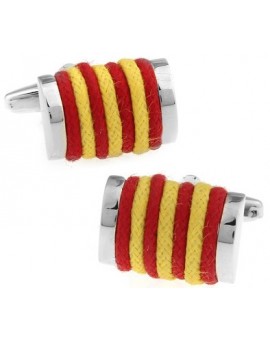 Yellow and Red Rope Cufflinks 
