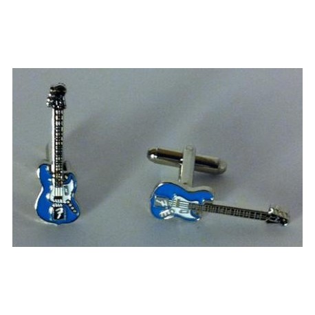 Blue Electric Guitar Cufflinks