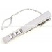 White Crystal Row Tie Bar 