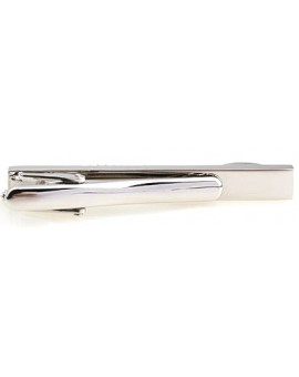 White Crystal Row Tie Bar 