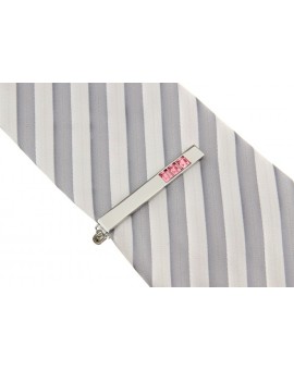 Pink Crystal Row Tie Bar 