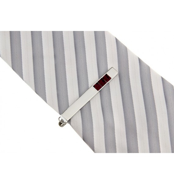 Purple Crystal Row Tie Bar 