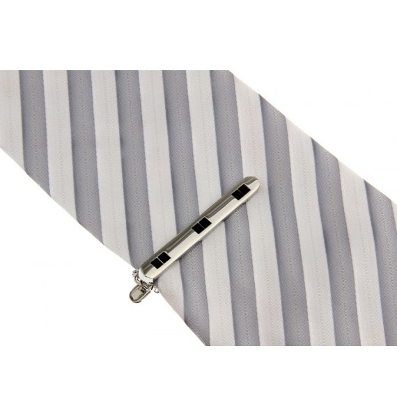 Black Crystal Tie Bar 