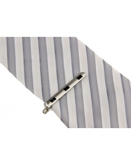 Black Crystal Tie Bar 