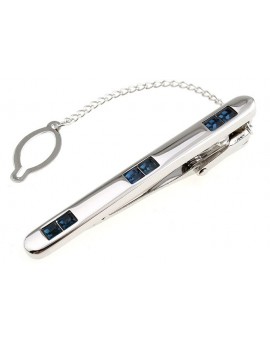 Blue Crystal Tie Bar 