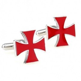 Red Saint George's Cross Cufflinks