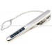 Blue Crystal Row Tie Bar 