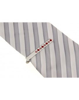Red and Pink Squares Tie Bar 