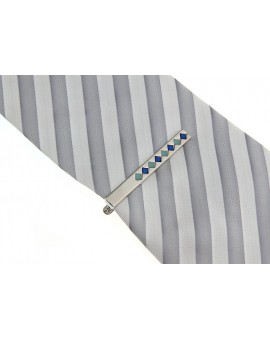 Blue Squares Tie Bar 