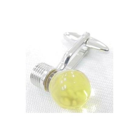 Yellow Light Bulb Cufflinks