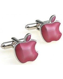 Pink Apple Cufflinks 