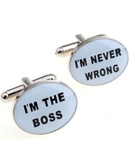 I'm The Boss, I'm Never Wrong Cufflinks 