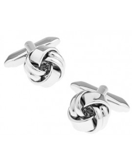Silver Plated Knot Cufflinks 