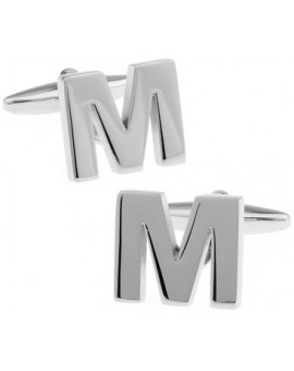Letter M Cufflinks 