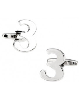 Number 3 Cufflinks 