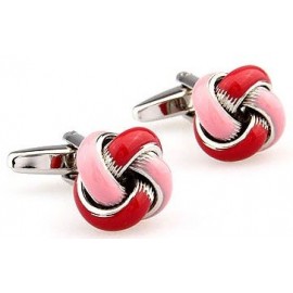 Red and Pink Knot Cufflinks