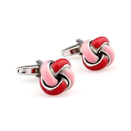 Red and Pink Knot Cufflinks
