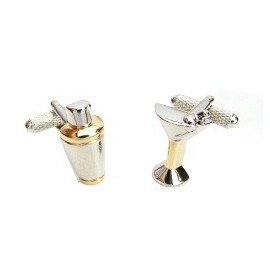 Cocktail and Cocktail Shaker Cufflinks